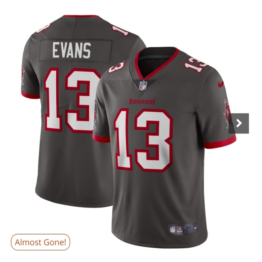 Men's Tampa Bay Buccaneers Mike Evans Nike Pewter Alternate Vapor Limited Jersey